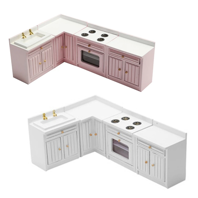 1/12 Scale Doll House Miniatures Kitchen Cabinets Set Miniature Furniture Sink Counters For Kitchen Decor
1/12 Scale Doll House Miniatures Kitchen Cabinets Set Miniature Furniture Sink Counters For Kitchen Decor