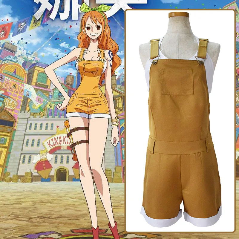 Anime One Piece Nami Suspender Pant Cosplay Costume Full Sets Sexy Women Halloween Carnival Party Outfits
Anime One Piece Nami Suspender Pant Cosplay Costume Full Sets Sexy Women Halloween Carnival Party Outfits