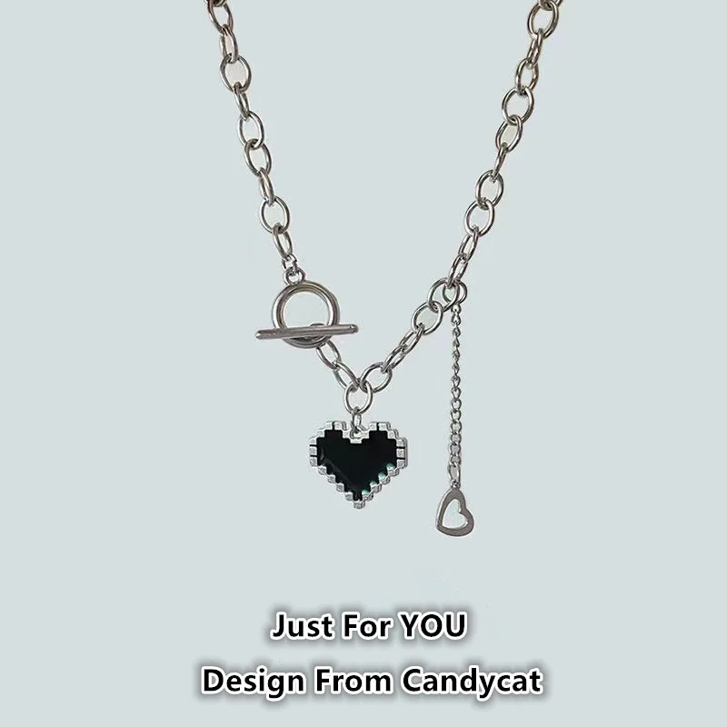 Ins Personalized Mosaic Love Buckle Pixel Peach Heart Alloy Pendant Men's And Women's Hip-hop Trend Necklace Necklaces Pendants
Ins Personalized Mosaic Love Buckle Pixel Peach Heart Alloy Pendant Men's And Women's Hip-hop Trend Necklace Necklaces Pendants