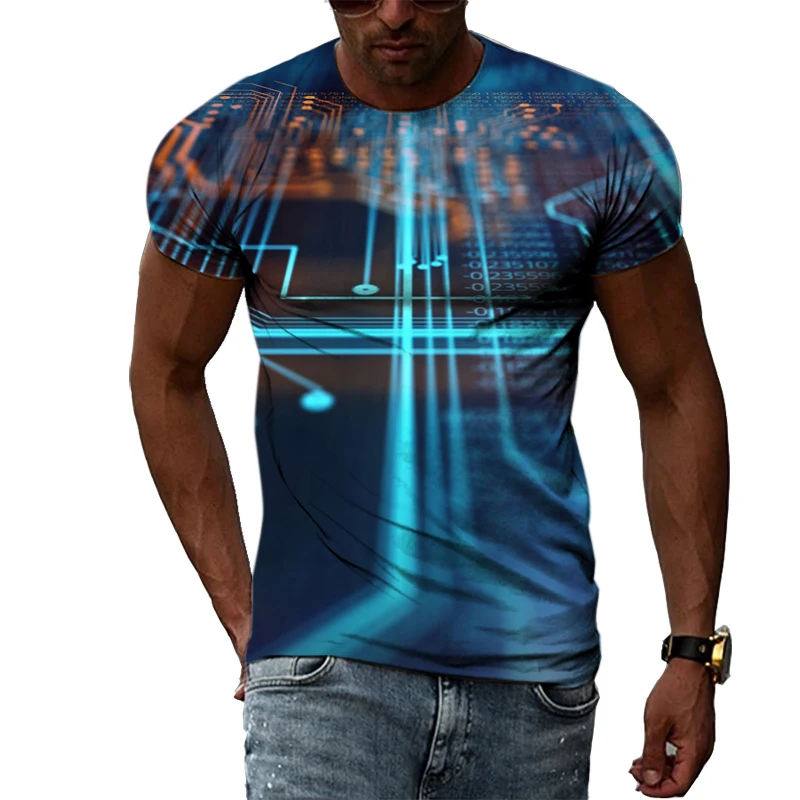 Summer Casual 3D Tshirt New Printing T Shirt Electronic Chip T-shirts Men's T-shirt Summer Creative Breathable Short Sleeve Tops
Summer Casual 3D Tshirt New Printing T Shirt Electronic Chip T-shirts Men's T-shirt Summer Creative Breathable Short Sleeve Tops
