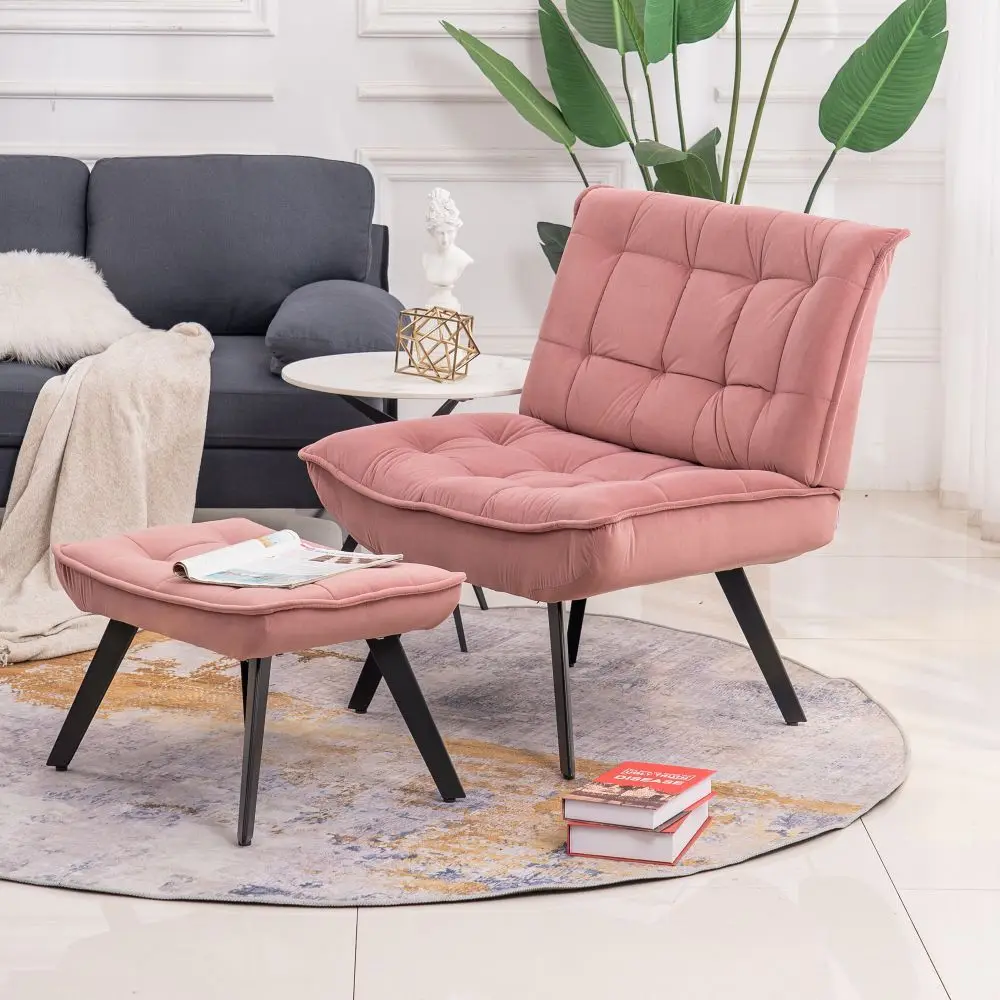 Modern Soft Velvet Material Large Width Accent Leisure Chair With Ottoman Black Legs For Indoor Home And Living Room 3 Colors
Modern Soft Velvet Material Large Width Accent Leisure Chair With Ottoman Black Legs For Indoor Home And Living Room 3 Colors