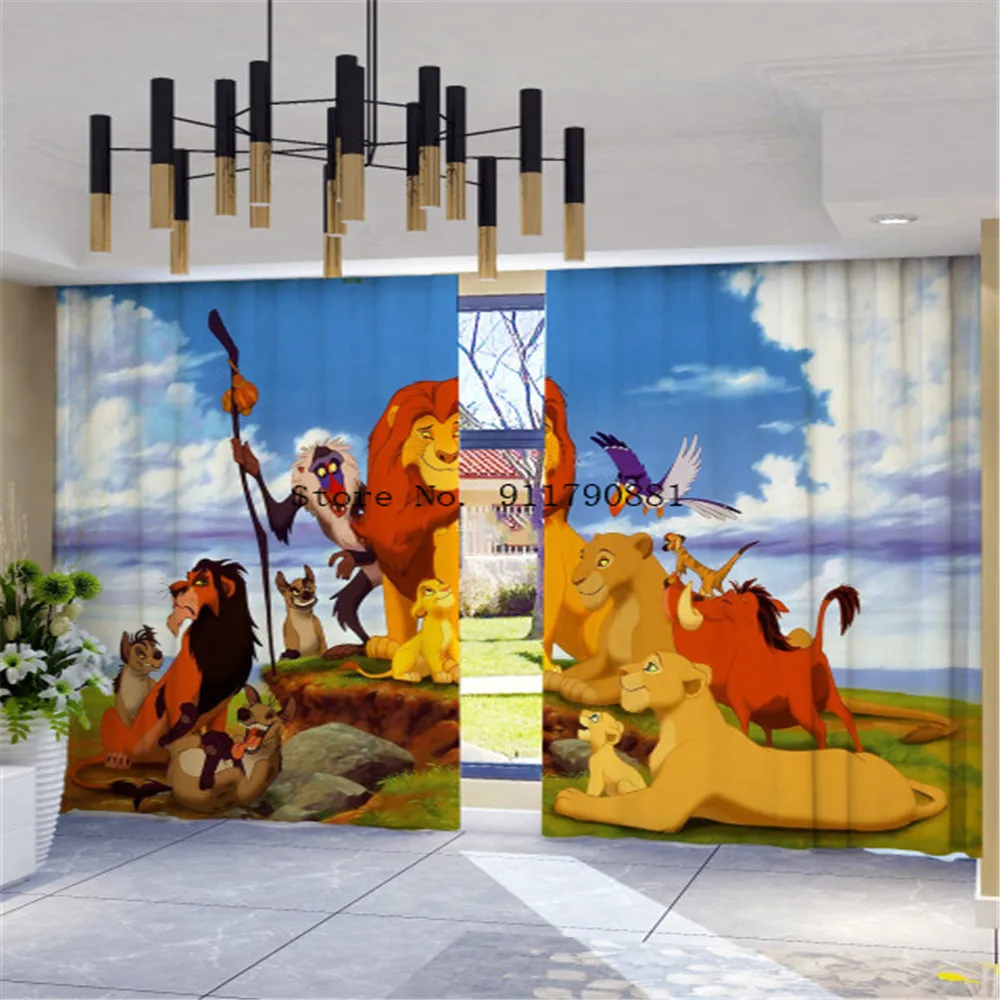 Disney 3D King Lion Blackout Curtains Creative Door Curtains Custom For Bedroom Living Room Children Kids Boys Gifts Blanket
Disney 3D King Lion Blackout Curtains Creative Door Curtains Custom For Bedroom Living Room Children Kids Boys Gifts Blanket