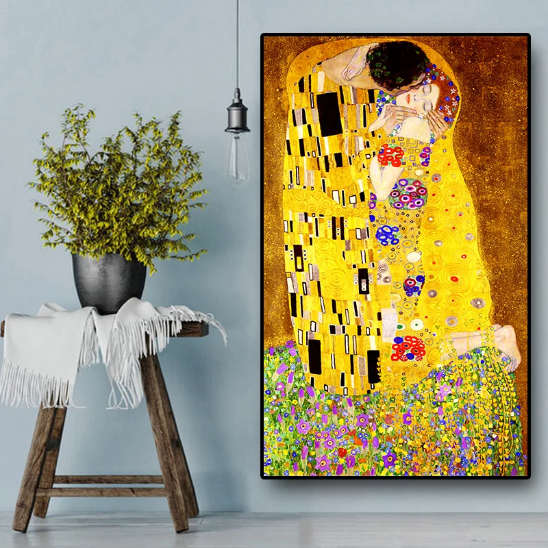 Classic Artist Gustav Klimt kiss Abstract Oil Painting on Canvas Print Poster Modern Art Wall Pictures For Living Room Cuadros
Classic Artist Gustav Klimt kiss Abstract Oil Painting on Canvas Print Poster Modern Art Wall Pictures For Living Room Cuadros