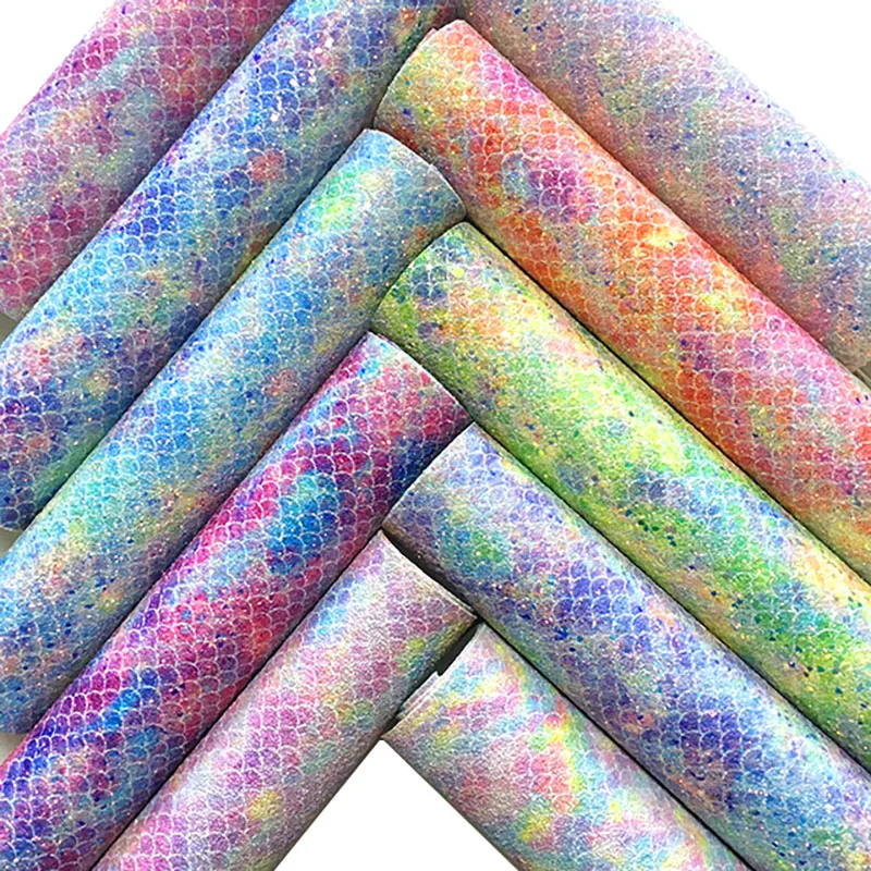 20*30cm Glitter Mermaid Fabric Rainbow Colorful Faux Leather Sheets DIY Earring Materials DIY Hairbow Accessories Crafts 3767
20*30cm Glitter Mermaid Fabric Rainbow Colorful Faux Leather Sheets DIY Earring Materials DIY Hairbow Accessories Crafts 3767