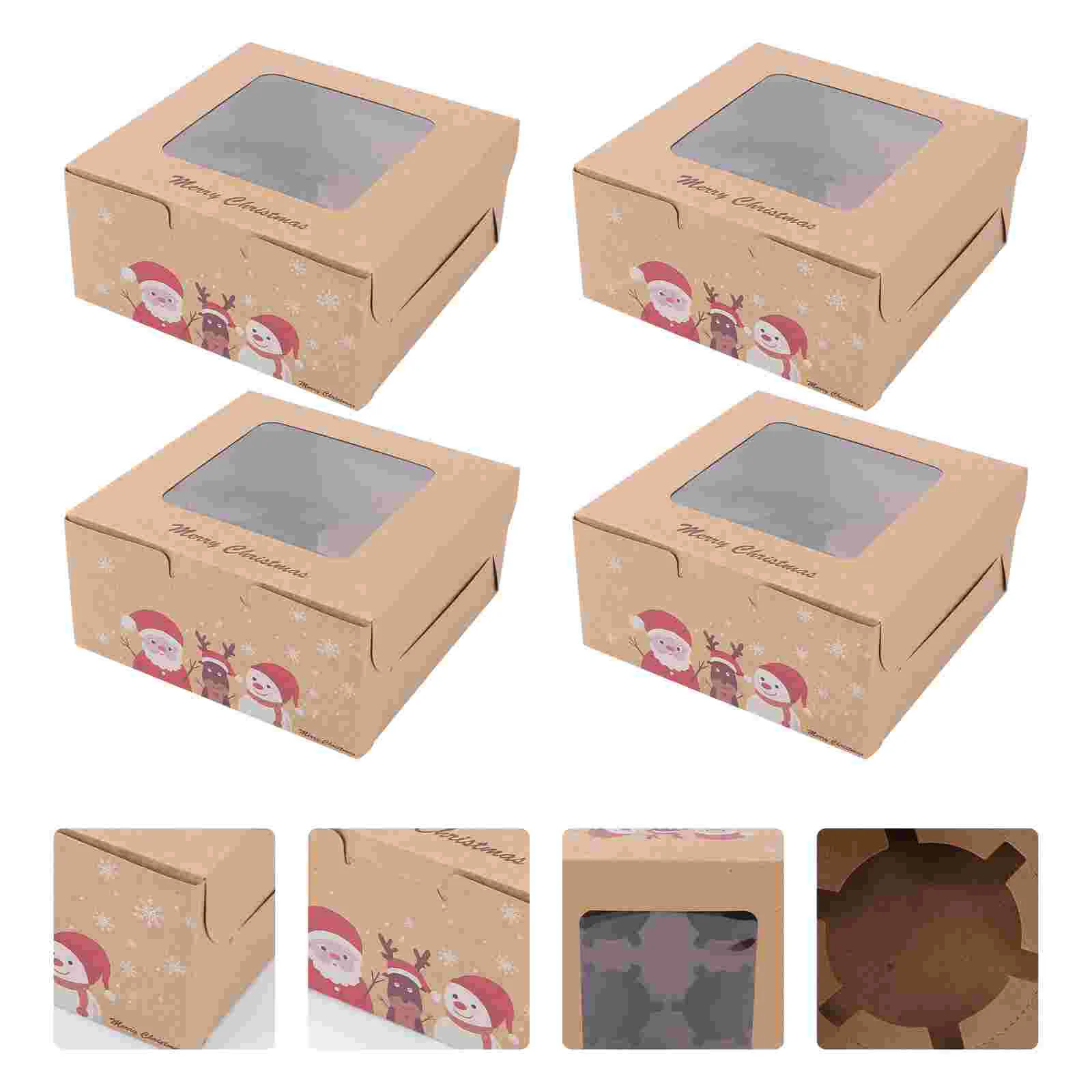 6Pcs Christmas Cupcake Box Cookie Pastry Box Packaging Box Gift Case Wrapping Box Christmas Treat Boxes
6Pcs Christmas Cupcake Box Cookie Pastry Box Packaging Box Gift Case Wrapping Box Christmas Treat Boxes