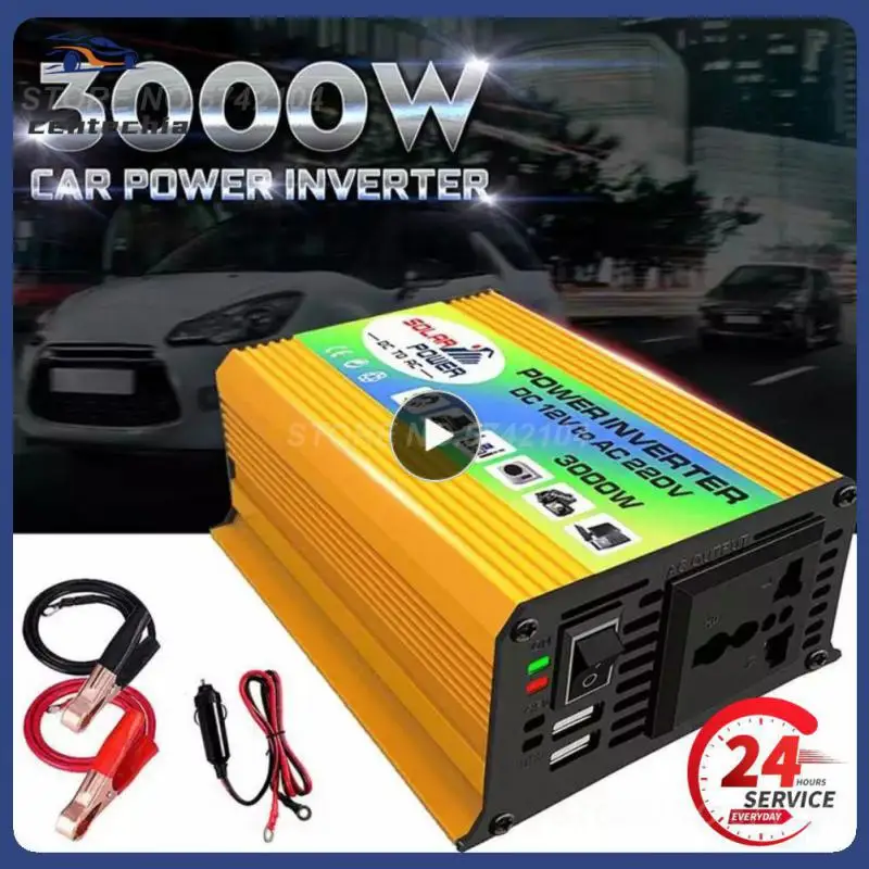 Автомобильный инвертор на солнечной батарее, 3000 Вт, 12 В постоянного тока в 220 В переменного тока
Автомобильный инвертор на солнечной батарее, 3000 Вт, 12 В постоянного тока в 220 В переменного тока