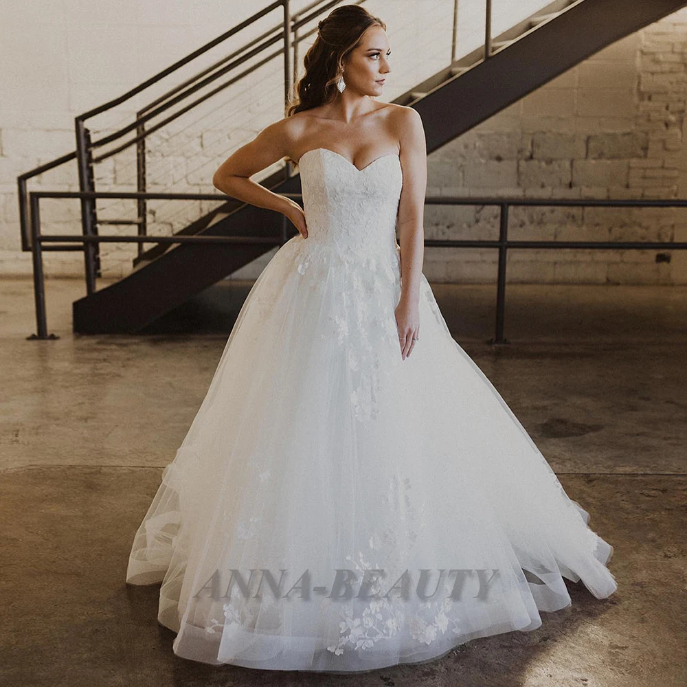 Anna Classic A Line Wedding Dress For Brides V Neck Sleeveless Appliques Button Zipper Court Train Tulle Vestido De Casamento
Anna Classic A Line Wedding Dress For Brides V Neck Sleeveless Appliques Button Zipper Court Train Tulle Vestido De Casamento