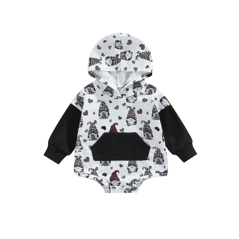 Baby Boy Girl Romper, Long Sleeve Hooded Santa Print Casual Fall Spring Short Crotch Button Jumpsuit
Baby Boy Girl Romper, Long Sleeve Hooded Santa Print Casual Fall Spring Short Crotch Button Jumpsuit