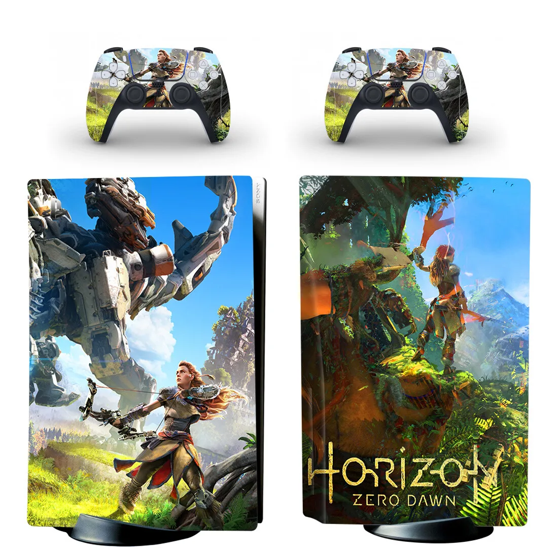 

Horizon Zero Dawn PS5 Disc Sticker Decal Cover for PlayStation 5 Console and 2 Controllers PS5 Disk Skin Vinyl
