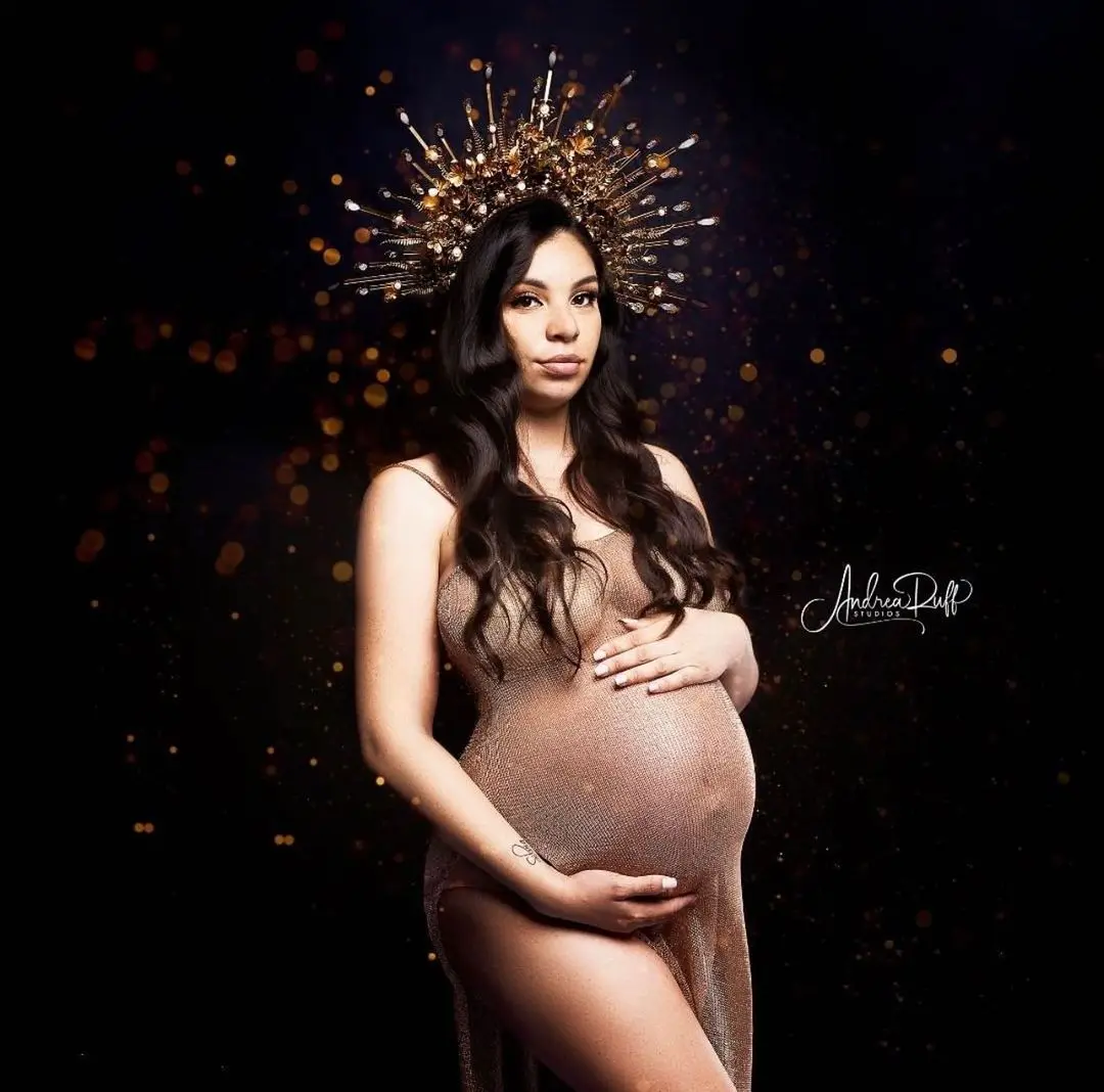 Pregnancy Dress Photography Shoot Gold Knitted Maternity Dresses for Photo Shoot Robe Clothing Props
Pregnancy Dress Photography Shoot Gold Knitted Maternity Dresses for Photo Shoot Robe Clothing Props