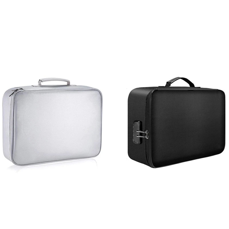 2 Pcs Fireproof Document Storage Lock Bag,Carry Wallet Multi-Layer Portable Document Storage, White & Black
2 Pcs Fireproof Document Storage Lock Bag,Carry Wallet Multi-Layer Portable Document Storage, White & Black