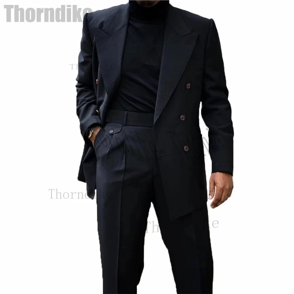 Классические мужские костюмы Thorndike, облегающий комплект из 2 предметов, пиджак и брюки, деловой блейзер для официальных встреч, мужские смокинги для жениха на свадьбу
Классические мужские костюмы Thorndike, облегающий комплект из 2 предметов, пиджак и брюки, деловой блейзер для официальных встреч, мужские смокинги для жениха на свадьбу