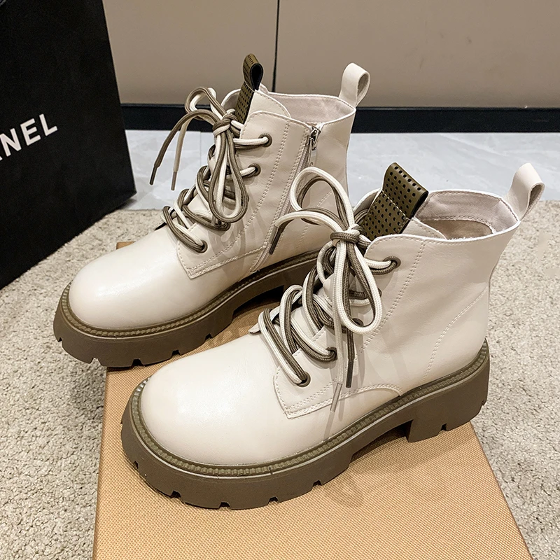 BKQU 2022 Autumn New Two-color Shoelaces British Style Female Trendy Ins Small Round Head All-match Thick Bottom women Boots
BKQU 2022 Autumn New Two-color Shoelaces British Style Female Trendy Ins Small Round Head All-match Thick Bottom women Boots