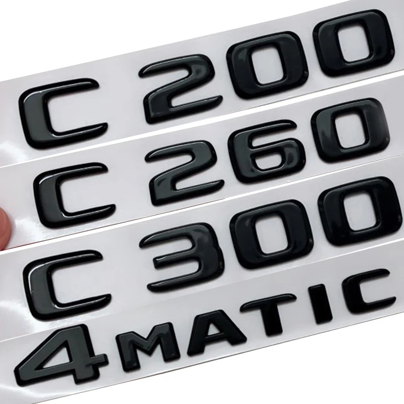 3D ABS Black Car Rear Trunk Badge Letters Sticker Logo C200 C260 C300 4MATIC Emblem For Mercedes C 260 300 W205 W204 Accessories
3D ABS Black Car Rear Trunk Badge Letters Sticker Logo C200 C260 C300 4MATIC Emblem For Mercedes C 260 300 W205 W204 Accessories