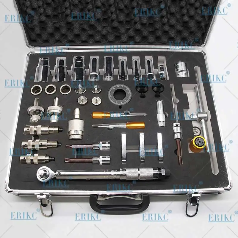 

ERIKC Dismantling Tool E1024001 Diesel Injector Installing Tool Kits Total 40 Pieces for BOSCH DNES0 Auto Common Rail Injector