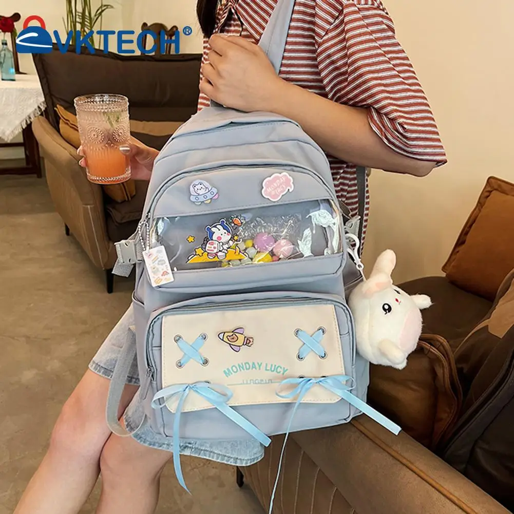 Fashion Student Nylon Multi-pocket Backpack College Casual Large Capacity School Bags Simple Solid Color Fashion Backpacks
Fashion Student Nylon Multi-pocket Backpack College Casual Large Capacity School Bags Simple Solid Color Fashion Backpacks