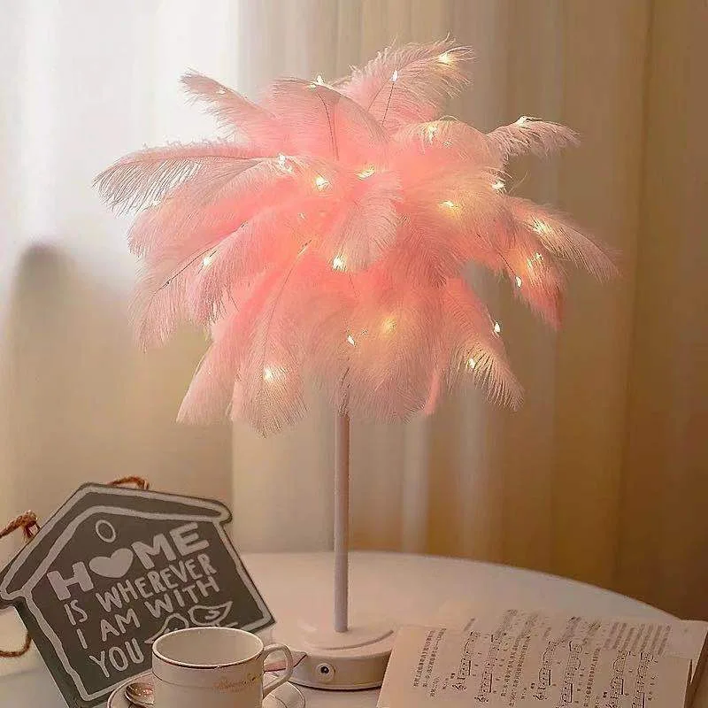 LED Feather Table Lamp Feather Night Light Creative Warm Light Tree Feather Lampshade Wedding Bedside Table Lamp Bedroom Decor
LED Feather Table Lamp Feather Night Light Creative Warm Light Tree Feather Lampshade Wedding Bedside Table Lamp Bedroom Decor