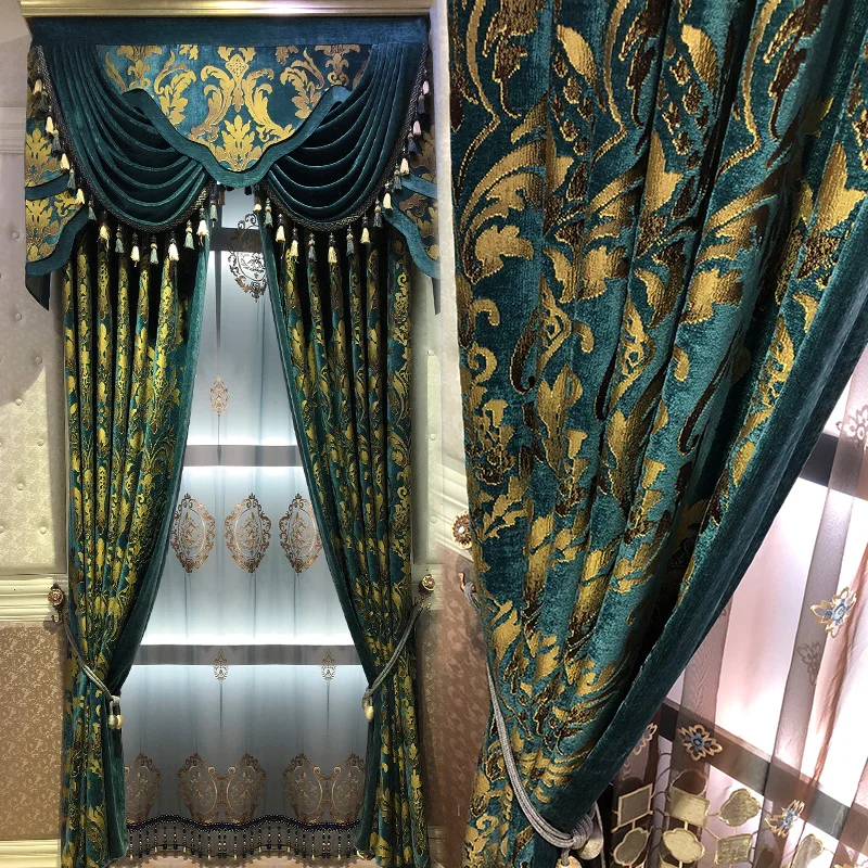 Embossed Blackout Curtains for Living Dining Room Bedroom New European and American Jacquard Thickened Chenille Shading Window
Embossed Blackout Curtains for Living Dining Room Bedroom New European and American Jacquard Thickened Chenille Shading Window