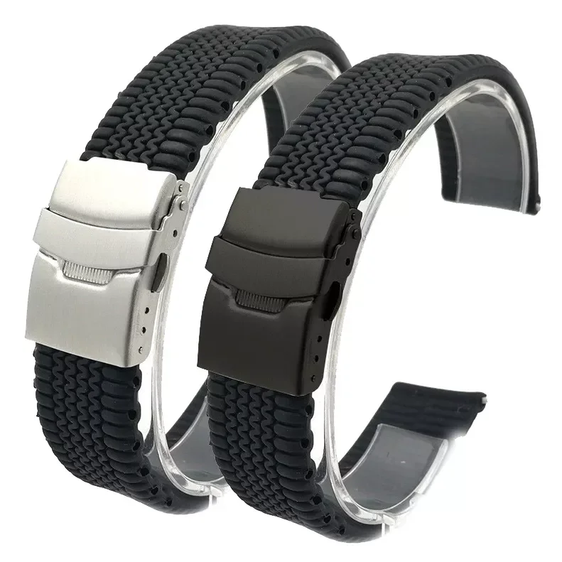 Sport Strap 20mm 22mm 24mm Folding Buckle Waterproof Soft Rubber Men Replacement Bracelet Band Watch Accessories
Sport Strap 20mm 22mm 24mm Folding Buckle Waterproof Soft Rubber Men Replacement Bracelet Band Watch Accessories