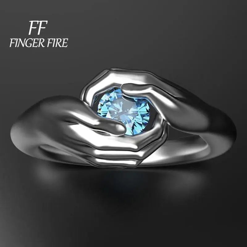 Fashion Creative Silver Plated Hand Holding Blue Ring Wedding Anniversary Gift Jewelry Wholesale
Fashion Creative Silver Plated Hand Holding Blue Ring Wedding Anniversary Gift Jewelry Wholesale