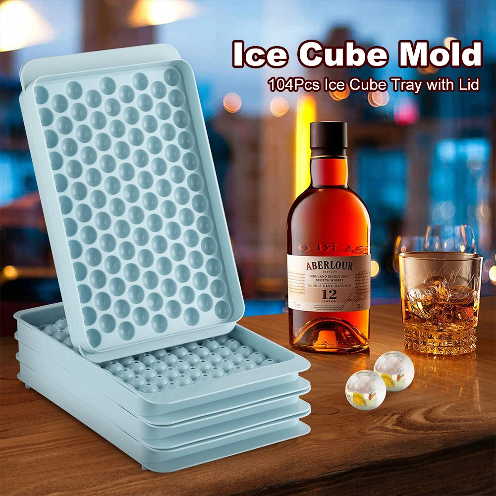 104 Grids Ice Cube Trays For Freezer Ice Ball Maker Mold With Bin Round Ice Cube Mold With Scoop Ice Tray Box Kitchen Gadgets
104 Grids Ice Cube Trays For Freezer Ice Ball Maker Mold With Bin Round Ice Cube Mold With Scoop Ice Tray Box Kitchen Gadgets