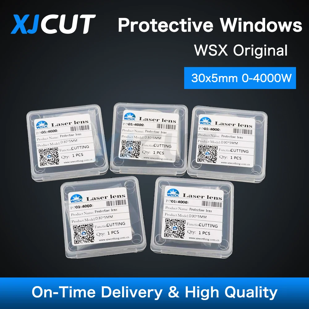 Оригинальные линзы XJCUT WSX Laser Protective Windows 30*5 мм 1064 нм для волоконной лазерной головки WSX NC30 KC13 HSG Laser 0-4000 Вт
Оригинальные линзы XJCUT WSX Laser Protective Windows 30*5 мм 1064 нм для волоконной лазерной головки WSX NC30 KC13 HSG Laser 0-4000 Вт