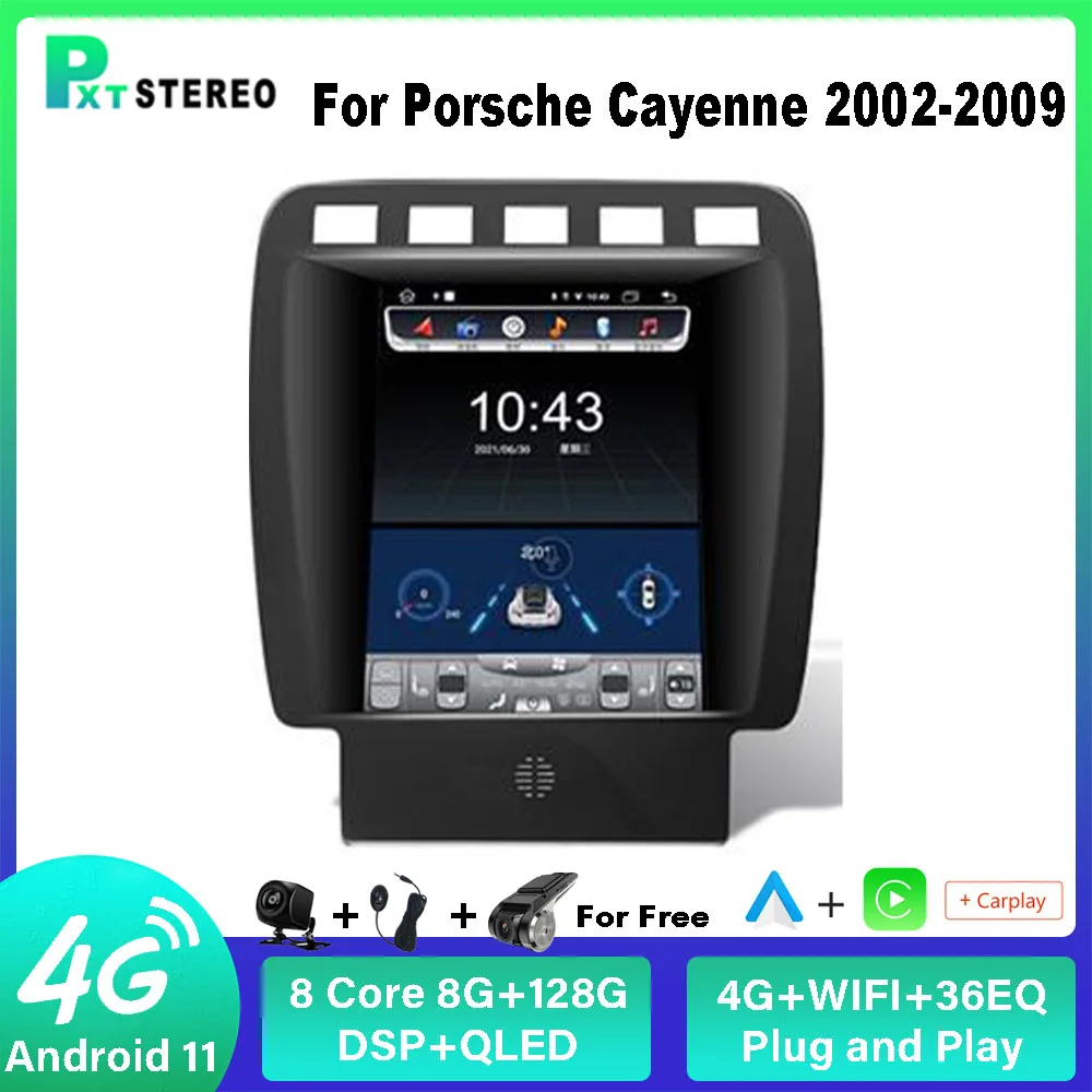 Pxton Android Car Radio Stereo Tesla Screen Multimedia Player For Porsche Cayenne 2002-2009 Carplay Auto 8G+128G 4G WIFI DSP
Pxton Android Car Radio Stereo Tesla Screen Multimedia Player For Porsche Cayenne 2002-2009 Carplay Auto 8G+128G 4G WIFI DSP