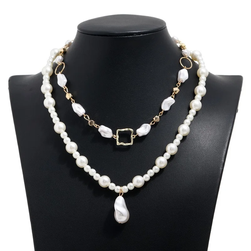 New Trendy Pearl Pendant Necklace For Women Vintage Luxury Pearl Beaded Layered Necklace Jewelry Accessories Collar Mujer
New Trendy Pearl Pendant Necklace For Women Vintage Luxury Pearl Beaded Layered Necklace Jewelry Accessories Collar Mujer