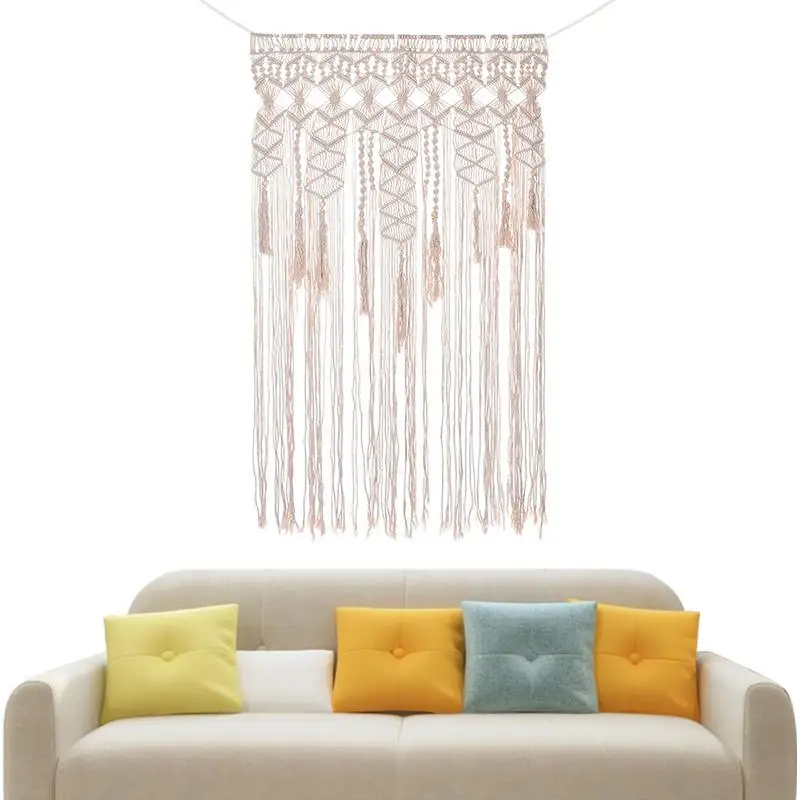 Boho Wall Art Macrame Wall Hanging Hand-Woven Boho Room Decor Boho Wall Decor Tapestry Boho White Hanging Woven Rope For Bedroom
Boho Wall Art Macrame Wall Hanging Hand-Woven Boho Room Decor Boho Wall Decor Tapestry Boho White Hanging Woven Rope For Bedroom