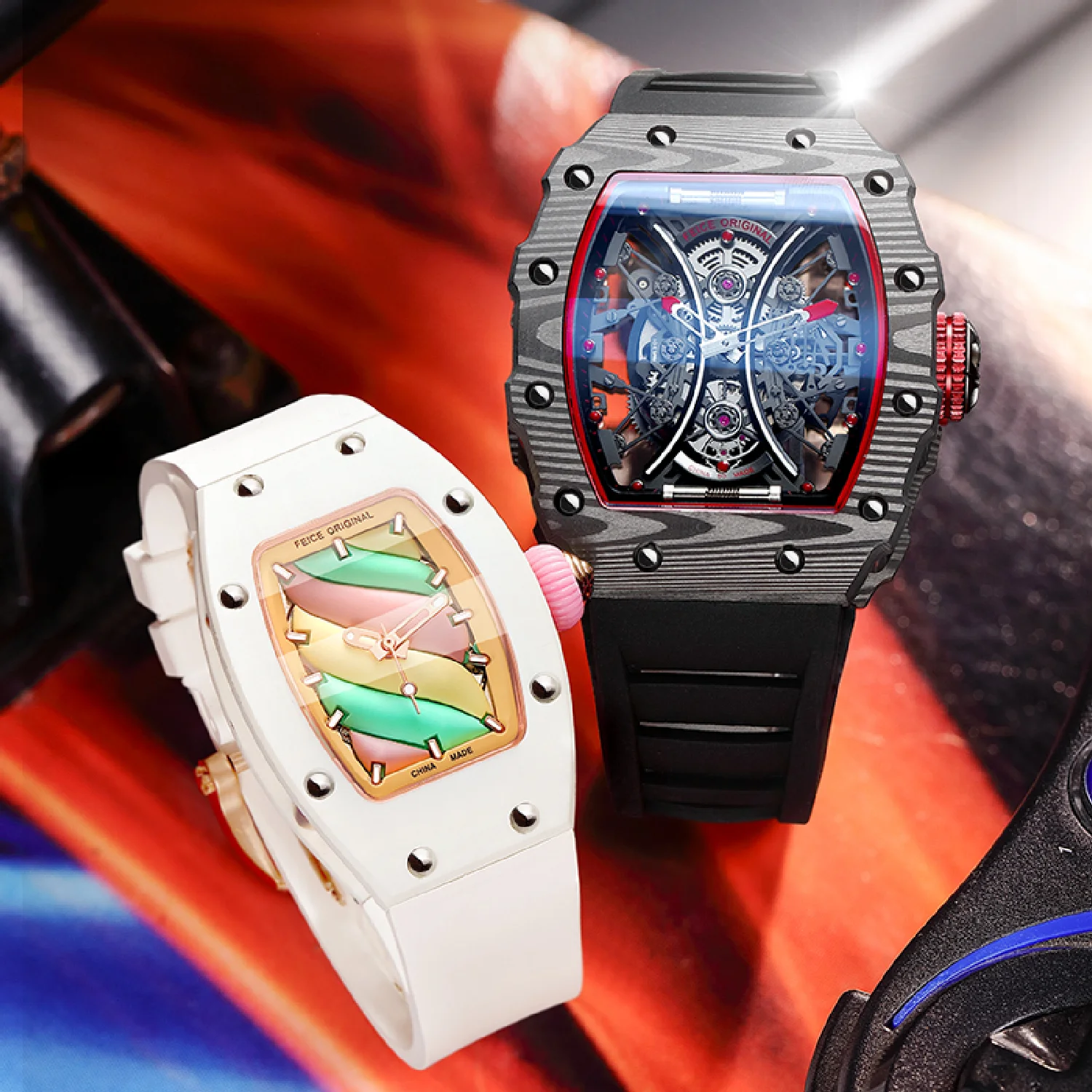 FEICE Couple Watches Pair Men and Women Top Brand Luxury Mechanical Skeleton Wrist Watch Sapphire Glass Casual Wristwatch
FEICE Couple Watches Pair Men and Women Top Brand Luxury Mechanical Skeleton Wrist Watch Sapphire Glass Casual Wristwatch