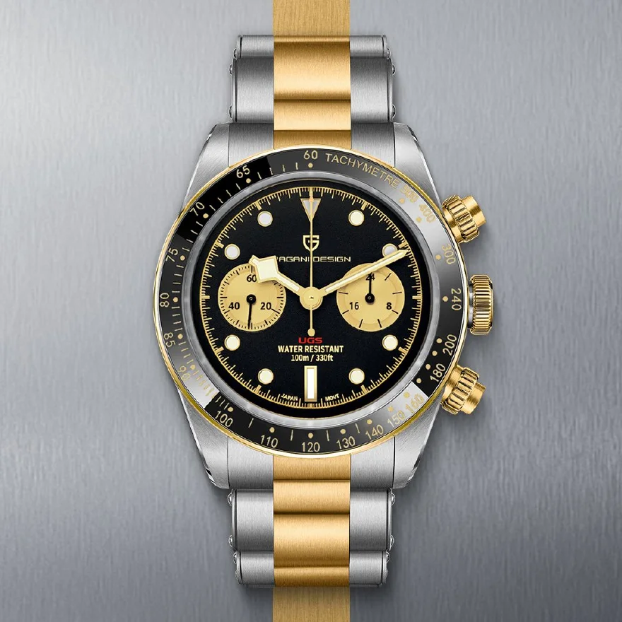 PAGANI DESIGN Gold Dial Luxury Quartz Watch For Men Sport Chronograph Sapphire glass 100M Waterproof Men Watches Clock Man 2022
PAGANI DESIGN Gold Dial Luxury Quartz Watch For Men Sport Chronograph Sapphire glass 100M Waterproof Men Watches Clock Man 2022