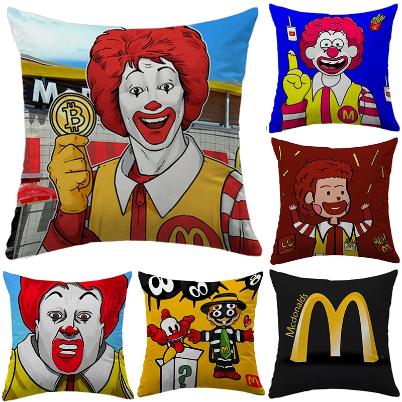 Pillow Cases McDonalds Decorative Pillows Covers Square Cushion Cover 40x40cm Pillowcase Car Decor Sofa Dakimakura Birthday Gift
Pillow Cases McDonalds Decorative Pillows Covers Square Cushion Cover 40x40cm Pillowcase Car Decor Sofa Dakimakura Birthday Gift