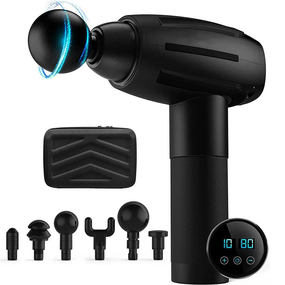Electric Massage Gun Deep Tissue Massager Muscle Relaxation Fascia Gun Percussion for Athletes Deep Tissue Matte Black
Electric Massage Gun Deep Tissue Massager Muscle Relaxation Fascia Gun Percussion for Athletes Deep Tissue Matte Black