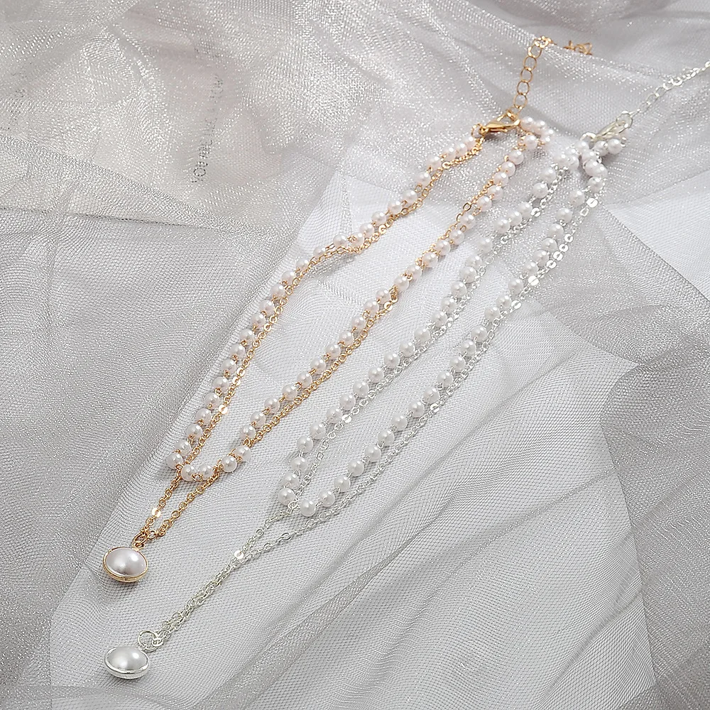 Simple Double-Layer Pearl Necklace Korean Temperament Short Clavicle Chain Fashion Choker Neck Chain For Women‘s Jewlery Gift
Simple Double-Layer Pearl Necklace Korean Temperament Short Clavicle Chain Fashion Choker Neck Chain For Women‘s Jewlery Gift