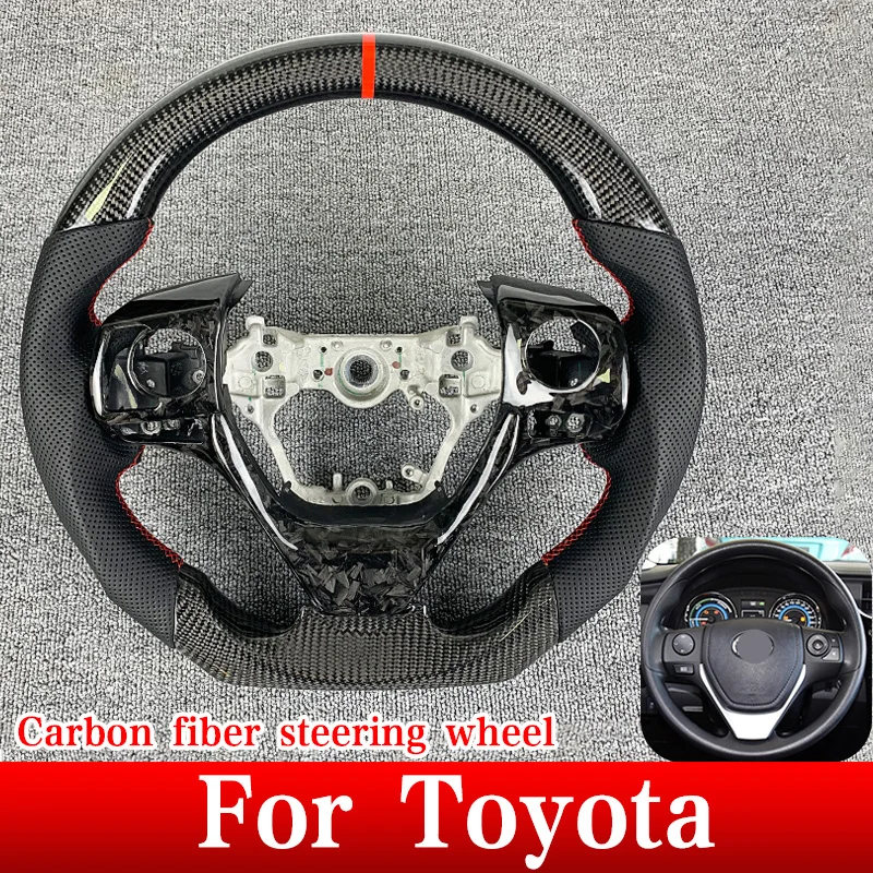 Для Toyota 2014 2015 2016 2017 2018 Corolla Rav4 Vios YARis, рулевое колесо из углеродного волокна, красная корректирующая отметка
Для Toyota 2014 2015 2016 2017 2018 Corolla Rav4 Vios YARis, рулевое колесо из углеродного волокна, красная корректирующая отметка