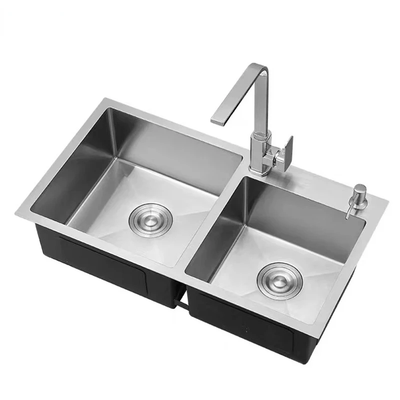 304 Stainless Steel Kitchen Sink Silver Brushed Kitchen Sink Thicken Hand-Made Vegatable Basin With Faucet Drain Accessories
304 Stainless Steel Kitchen Sink Silver Brushed Kitchen Sink Thicken Hand-Made Vegatable Basin With Faucet Drain Accessories