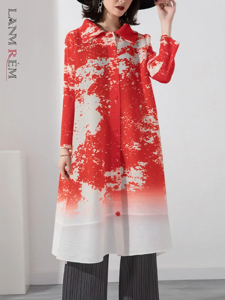 LANMREM Pleated Print Loose Midi Dress Women Turn-down Neck Long Sleeve Single Breasted Loose 2022 Summer Female Clothing 2I571
LANMREM Pleated Print Loose Midi Dress Women Turn-down Neck Long Sleeve Single Breasted Loose 2022 Summer Female Clothing 2I571