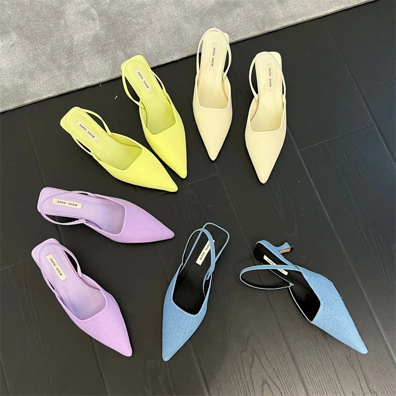 Woman Slingbacks Shoes Ponted Toe Thin High Heels Crystal PumpsCasual Shoes Ladies Pumps 2022 Summer New
Woman Slingbacks Shoes Ponted Toe Thin High Heels Crystal PumpsCasual Shoes Ladies Pumps 2022 Summer New