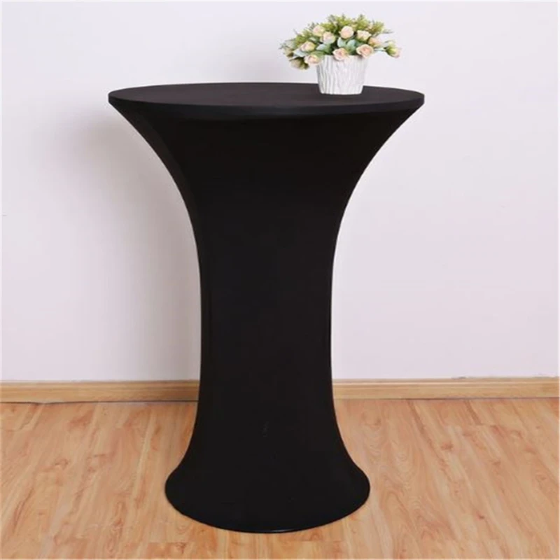 

High Top Cocktail Table Cover Spandex Lycra Wedding Party Table Covers Round For Folding Tables Decor Accessories