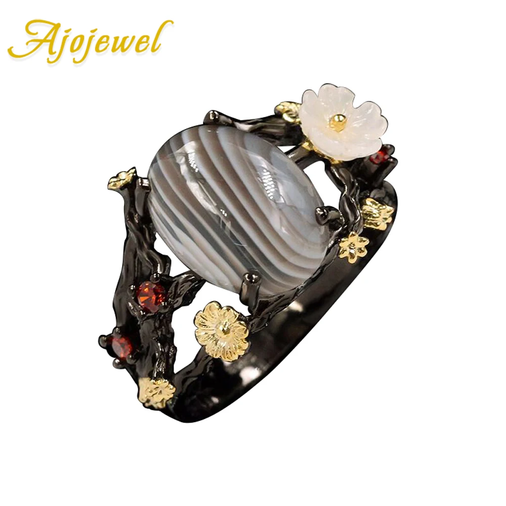 Ajojewel Flower Vine Vintage Ring Of Natural Stone Jewelry Luxury Black Rings With Red Zirconia Fashion Gift Anello D'epoca
Ajojewel Flower Vine Vintage Ring Of Natural Stone Jewelry Luxury Black Rings With Red Zirconia Fashion Gift Anello D'epoca