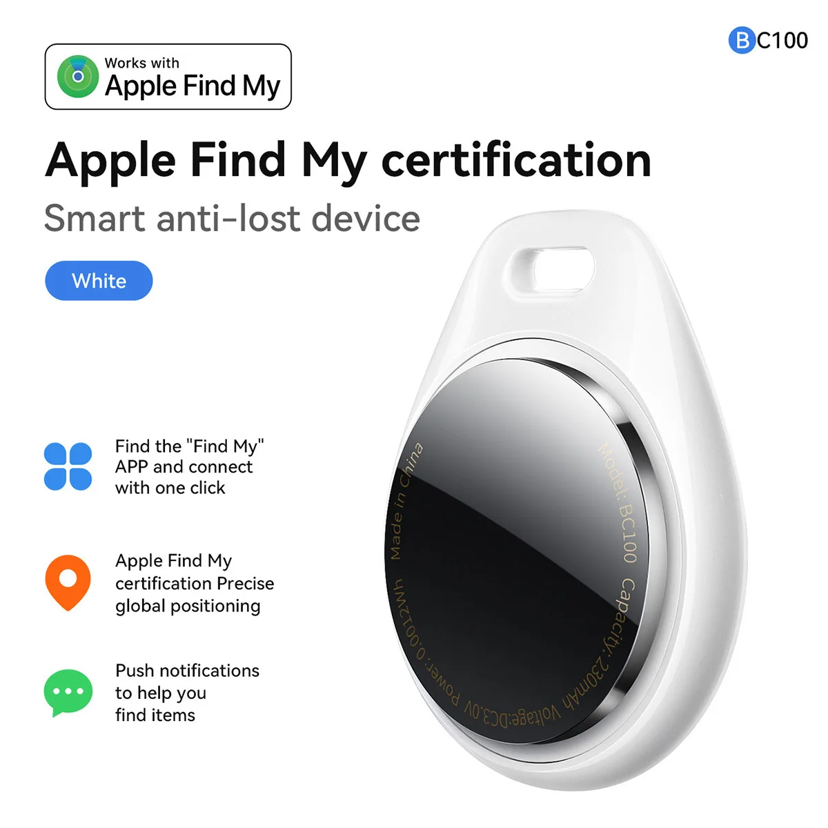 Apple AirTag брелок из ABS-пластика
Apple AirTag брелок из ABS-пластика