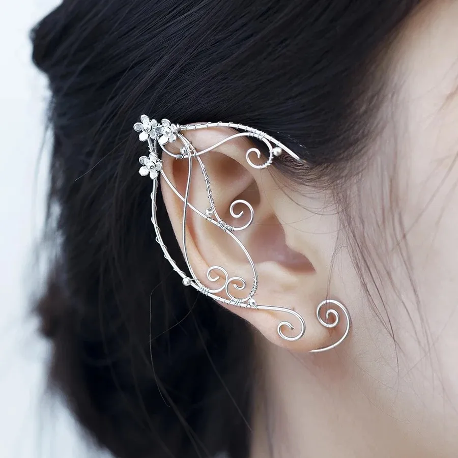 Elf Ear Cuffs Clip-on Earrings Filigree Fairy Wrap Earring Elven Cosplay Costume Party Decoration
Elf Ear Cuffs Clip-on Earrings Filigree Fairy Wrap Earring Elven Cosplay Costume Party Decoration
