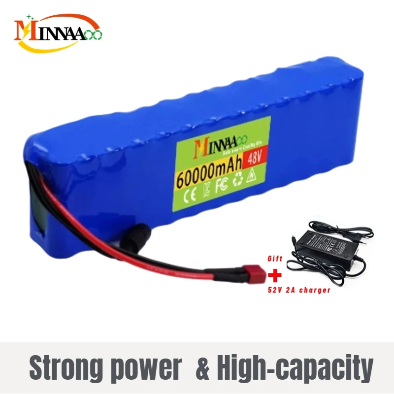 High Capacity 13S2P 48v 60Ah 18650 Li-ion Battery for Bafang Electric Bike Retrofit Kit 1000w 54.6V 2A Charger + XT60 Plug
High Capacity 13S2P 48v 60Ah 18650 Li-ion Battery for Bafang Electric Bike Retrofit Kit 1000w 54.6V 2A Charger + XT60 Plug