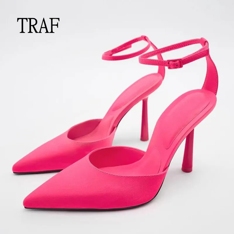 TRAF Rose Red High Heels Woman Pumps 2022 Summer Wedding Bride Stiletto High Heels Point Toe Shoes Ankle Lace Up Elegant Party
TRAF Rose Red High Heels Woman Pumps 2022 Summer Wedding Bride Stiletto High Heels Point Toe Shoes Ankle Lace Up Elegant Party