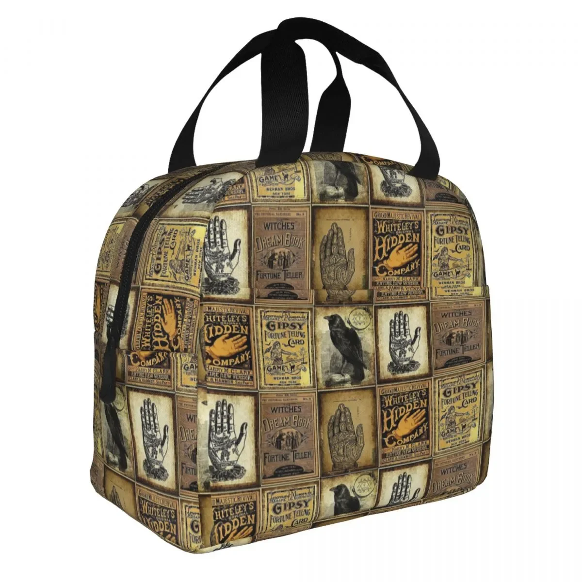 

Gypsy Fortune Teller Gothic Halloween Insulated Lunch Bag Thermal Bag Lunch Container Tarot Tote Lunch Box Food Storage Bags