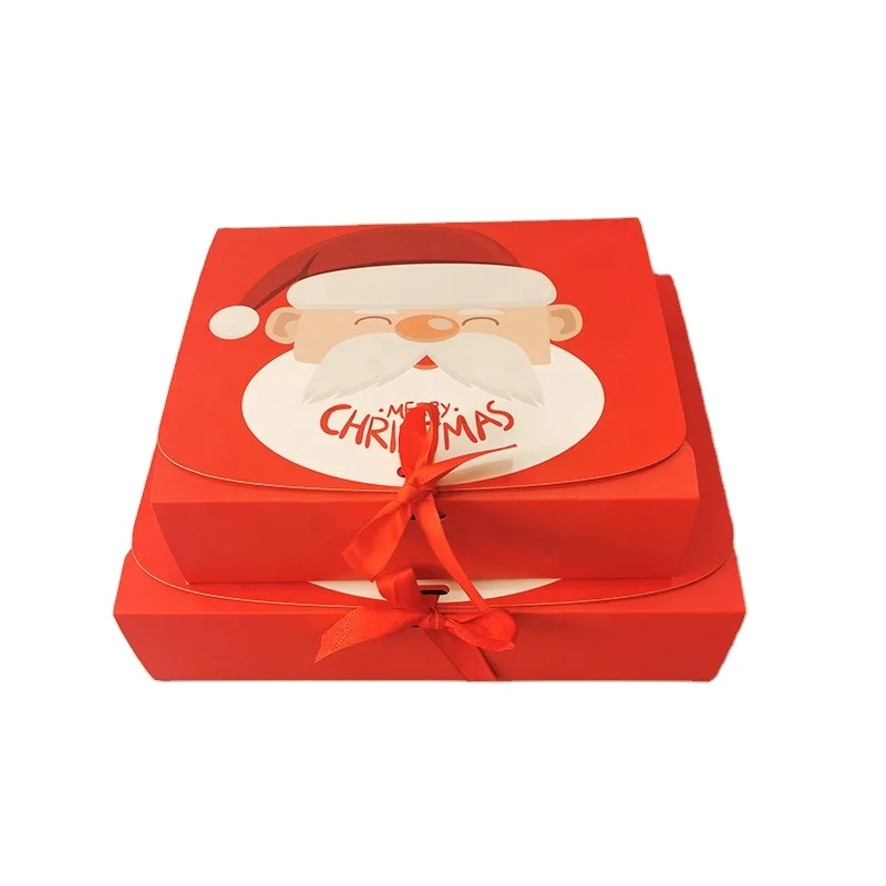 

Custom Foldable Triangle Paper box New year packaging box customized Christmas gift box with ribbon