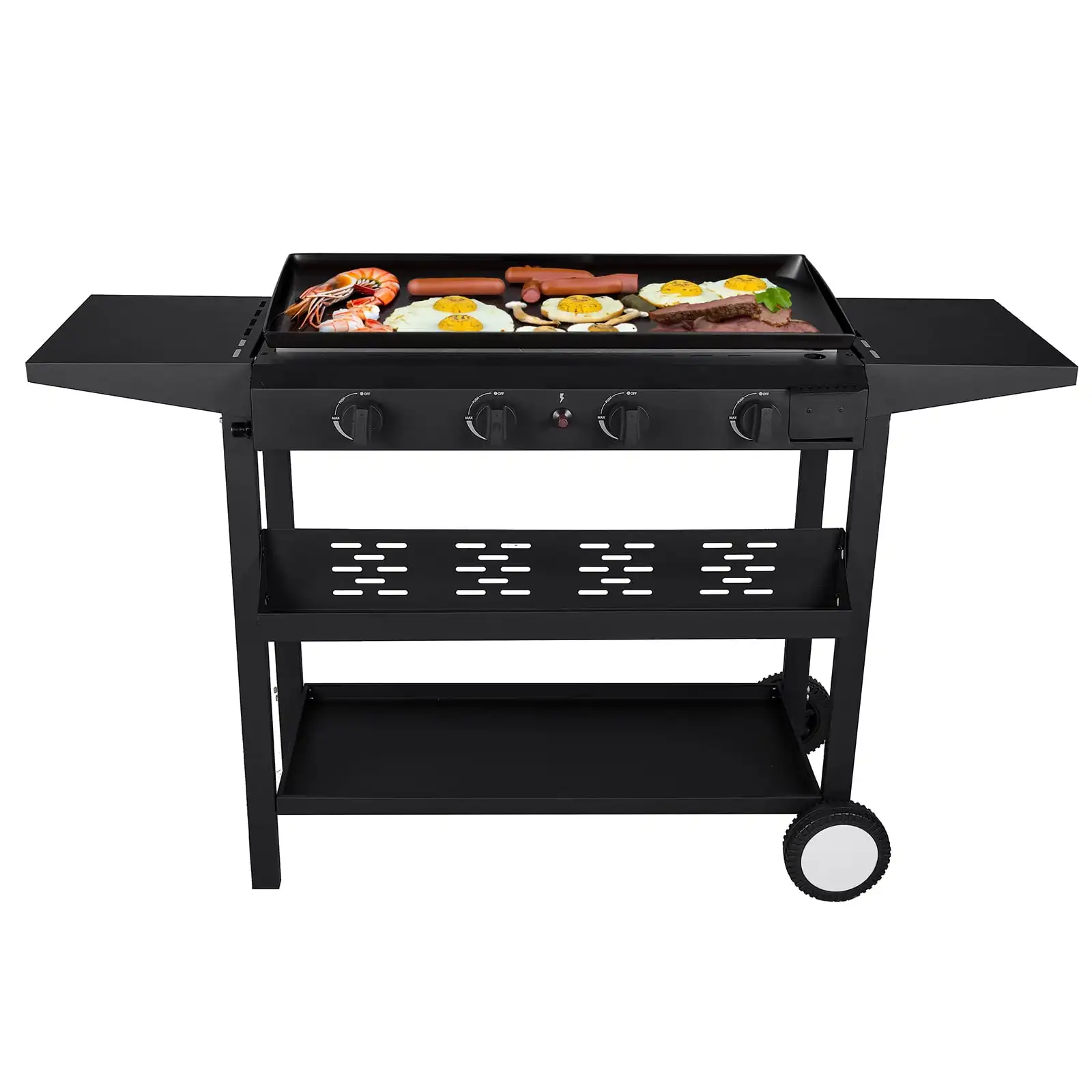 

GIVIMO 4 Burner Gas Griddle Portable Flat Table Top BBQ Grill Cooking Station