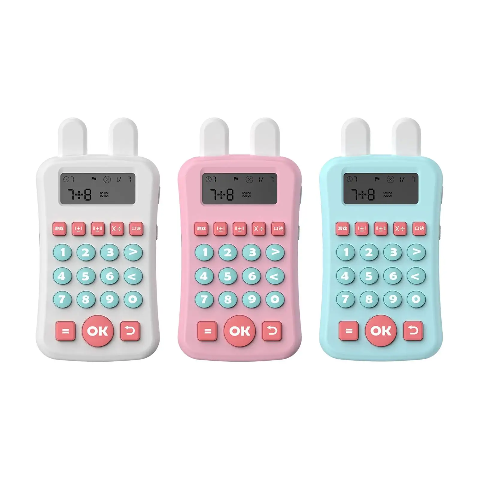 

Math Calculators Addition Subtraction Multiplication Division Early Math USB Rechargable Electronic Calculator for Kids Gifts