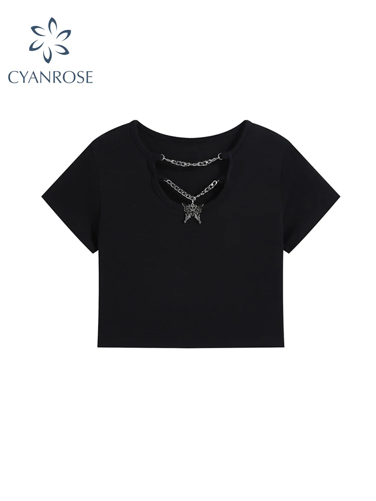 Женская облегающая футболка Harajuku с вырезами, черная футболка с коротким рукавом и V-образным вырезом, повседневные топы в готическом стиле с...
Женская облегающая футболка Harajuku с вырезами, черная футболка с коротким рукавом и V-образным вырезом, повседневные топы в готическом стиле с...