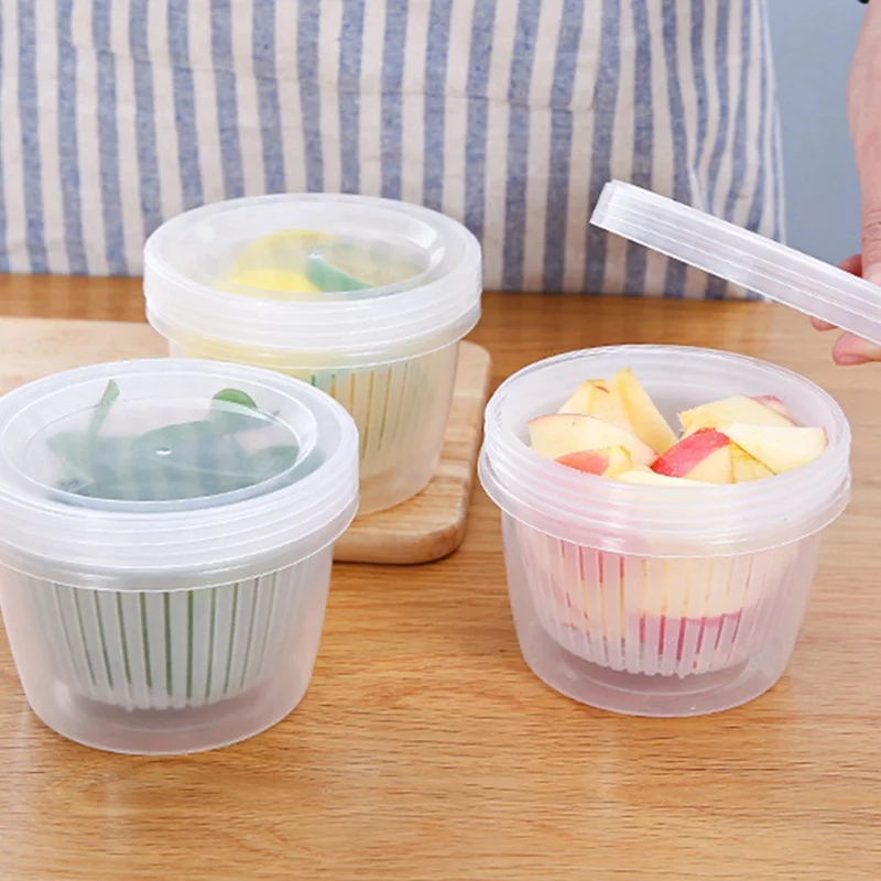 Кухонная круглая прозрачная коробка для хранения с двойным сливом коробка для ингредиентов Домашний Органайзер для еды
Кухонная круглая прозрачная коробка для хранения с двойным сливом коробка для ингредиентов Домашний Органайзер для еды